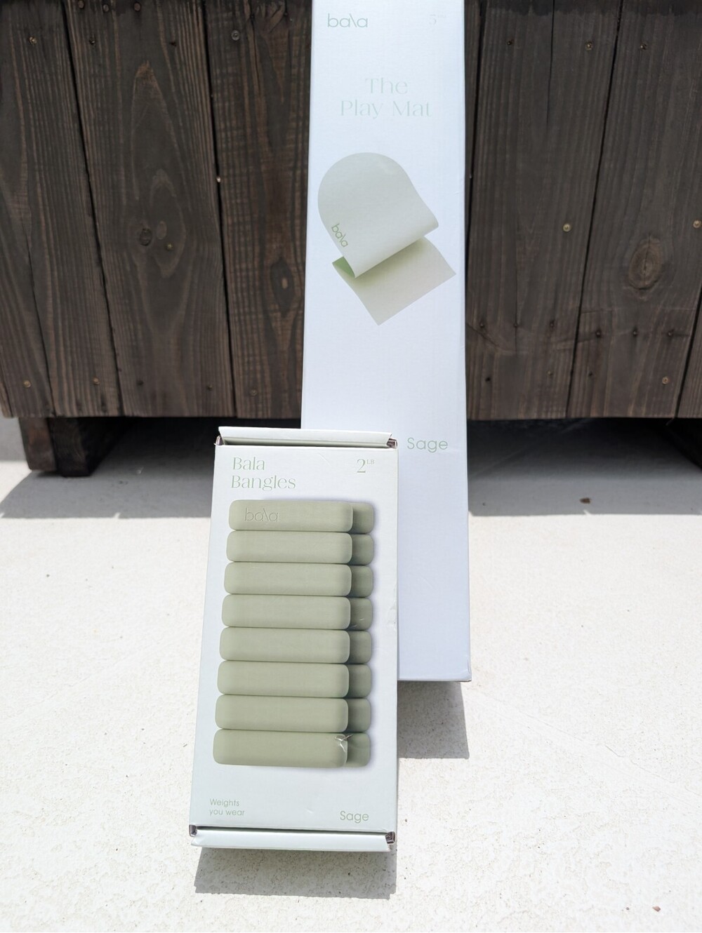 Bala Bangles 2lb + The Play Mat 5mm Sage Green Bundle Home Gym Minimalist NEW